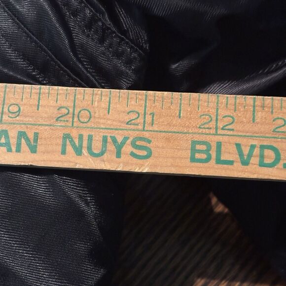 Southpole Women's M VTG Y2K Hooded Puffer Bomber Jacket Fur Trim Black Hip Hop - Picture 14 of 16